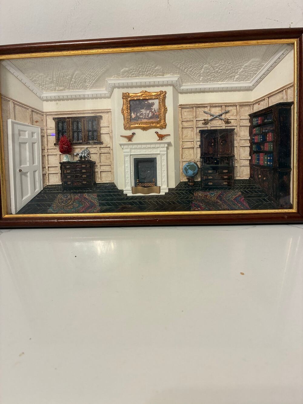 Graylings Art 3D Diorama Miniature British Heritage Library Deborah Pacy RARE
